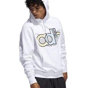 Adidas Originals Adi Trefoil Hoodie Fleece White Sweatshirt Hoodie Size M
